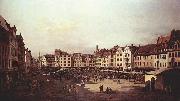 Ansicht von Dresden, Der Altmarkt von der Seegasse aus Bernardo Bellotto